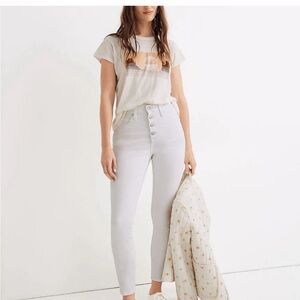 Madewell Curvy High Rise Skinny Crop Jeans in White